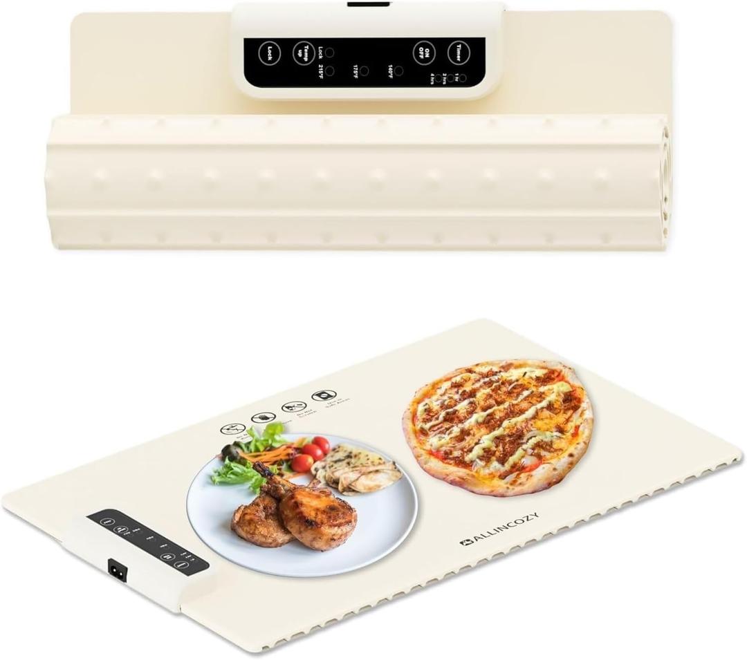 Warming Mat for FoodElectric Warming Tray  New Upgrade Electric Heating Tray,Portable Electric Warming Tray Silicone, Portable Electric Warming Trays for Food,Electric Warming Tray