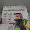 Canoly C16 Cold Press Juicer, 6" Extra Wide Feed Chute, 3-IN-1 Strainers (Juice & Sorbet & Nut Milk), Powerful AC Brushless Motor, Self Precut System, Juicer Machines with BPA-Free (Space Gray)