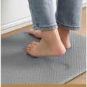 Color&Geometry Kitchen Mat,Cushioned Anti Fatigue Kitchen Mats for Floor,Long Foam Padded Standing Runner, Non-Slip Waterproof Rug for Sink, 17"x 79", Grey