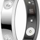 Smart Ring for Women Fitness Ring Health Ring with Diamonds Fitness Tracker with Heart Rate Sleep Monitor for Android iOS
