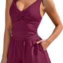 Charmo Romper Swimsuits for Women 2026 Tummy Control One Piece Swimsuit with Shorts Slimming Bathing Suit for Women (L)