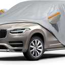 Car Cover for 2015-2026 Volvo XC90, Waterproof Custom-fit All Weather Sun Rain UV Snow Dust Protection Windproof Outdoor XC90 Full Car Cover with Door Zipper & Cotton Lining-Gray