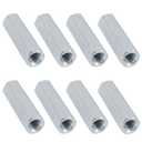Bueyfolt Coupling Nuts, 1/2"-13 x 1-3/4", Zinc-Plated Steel Rod Coupling Nuts 1/2 in.-13 TPI, 20-Pack