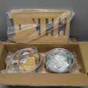 Vantic Elevated Dog Bowls, Adjustable Raised Dog Bowl Stand for Large and XLarge Pet, Sturdy Bamboo Food Feeder with 2 Stainless Steel Dishes, Natural