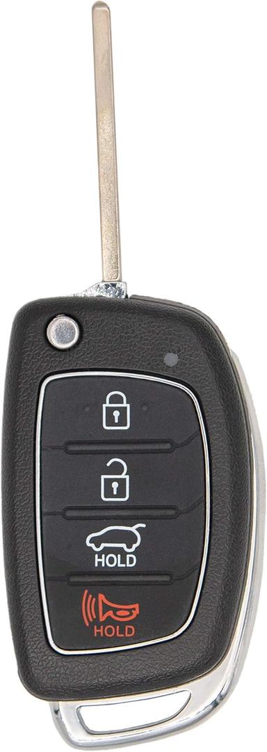 Keyless2Go Replacement for Keyless Entry Remote Head Flip Car Key Fob for Hyundai Santa Fe TQ8-RKE-3F04 95430-4Z100