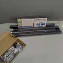 VOIIY Curtain Rods for Windows 48 to 84 Inch(4-7 Feet), Black 1'' Diameter Drapery Rods with End Cap Style Design, Modern Adjustable Heavy Duty Curtain Rod, Size:36''-88''