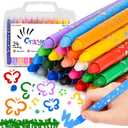 Crayons for Toddlers Washable, 24 Colors Non Toxic Jumbo Gel Crayons for Toddlers 1-3 and Kids ages 4-8, Adult Coloring journaling, Silky Smooth Art Supplies for Preschool, Ideal Gift for Girls