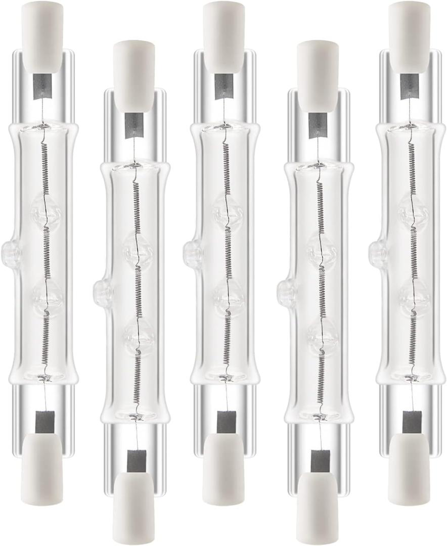 R7S Bulbs, 5 Pack Halogen Bulbs R7S T3 78mm 150W 120V J Type 120 Volt Halogen Light Bulb with Long Lifespan, 3 inch Long Double Ended Light Bulb for Work, Security,Landscape Lights, Dimmable