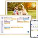 ANKRA 15.6" Digital Calendar, No Subscription Electronic Wall Calendar, Interactive Touchscreen Display for Family Schedules, Meal Planner, Chore Chart with Rewards, Digital Photo Frame, Wall & Desk Mountable (Gold)