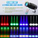 20W Pinspot Light, Czgor RGBW 4 in 1 LED Spot Light with 24 LEDs Ring Lights, Manual Focus Disco Ball Spotlight, Soft Cozy Stage Effect Lighting for Wedding, Party, Christmas