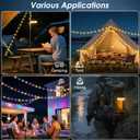 2Pack Camping String Lights, 4-in-1 Quick Storage Camp Light, 8Mode 32.8FT Hanging Tent Lights, Rechargeable Camp Lamp As Camping Essentials Gear, Waterproof LED Lantern for Hiking Travel Patio Party