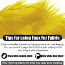 Yellow 8x60Inch Faux Fur Shaggy Plush Faux Fur, Fabric Precut Strips Fluffy Fuzzy Faux Fur, Craft Beard Hair, Beard Miniature Dolls Rugs Mats Gift, Winter Halloween Christmas Costume Party Decor