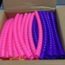 Sratte 12 Pcs Toy Hoop for Kid Detachable Adjustable Toy Hoop Colored Hoop Exercise Ring Plastic Circle for Kid Teen Gymnastics Dog Agility Equipment, Require Self Assembly(Stylish Colors, 24 Inch)