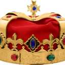 Morph Adult Royal King Crown Queen Regal Jeweled Gold Hat Halloween Wiseman Costume Accessory