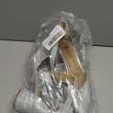 IDIFU Silver Heels for Women Women's Lynn Dress Low Heeled Pumps Closed Pointed Toe Block Chunky Heel Cross Strap Wedding Bridal Party Office Shoes(Silver Glitter, 8.5)