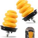 Pack-2 Car Control Arm Bumper Shock Pads, Car Rear Axle Bumper with Nut, Compatible with Chevrolet Cadillac GMC Silverado 1500 2500 3500 (Yellow)