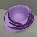 BoxedHome Nesting Plastic Mixing Bowl Set, 4 Piece Mixing Bowl Set with Pour Spouts, Size 1.7, 2.5, 3.5 and 4.5qt, for Prepping, Mixing, Baking, Cooking (2023 New Version, Purple)
