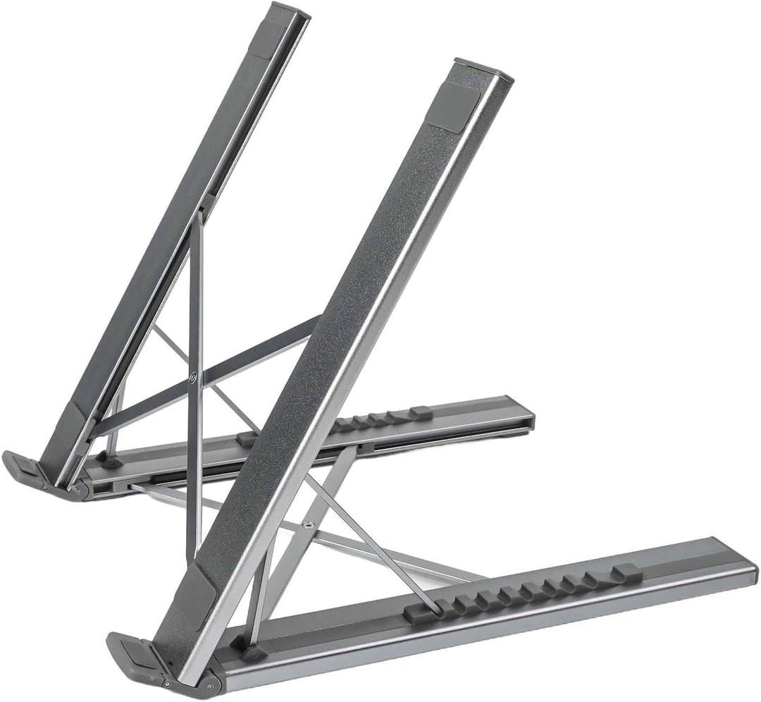 8-in-1 Laptop Docking Station with Adjustable Stand SD/TF Card Slots Fast Charging 4K USB-C PD Aluminum Alloy Portable for Work and Travel