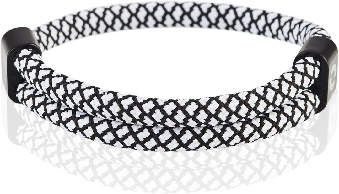 Adjustable Mens Bracelet Made of Durable Waterproof Rope | Stylish Accessory For Men | 10 colors | Fits Any Wrist Size (White)