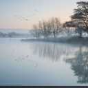 Streamlineart 15x30 Lake in The Midst Wall Art