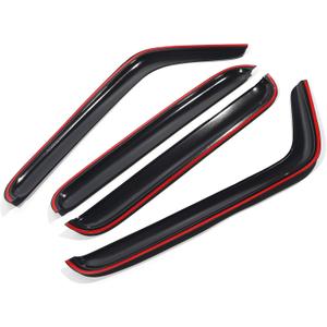 ZXMOTO Rain Guards Side Window Visor Vent Outside Mount, 4PCS Fits for Jeep Wrangler JK 2007-2018 4door Easy to Install
