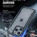 RAPTIC Shield for iPhone 15 Pro Max Case, Shockproof Protective Clear Case, Military Grade 10ft Drop Tested, Durable Aluminum Frame, Anti-Yellowing Technology Case, 6.7 inch, Black