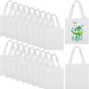 20PCS Sublimation Mini Canvas Tote Bag 8x7.5 Inch Blank Small Canvas Tote Bags Reusable Grocery Bags for Sublimation DIY Craft Party Favors
