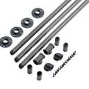 DIYHD 12FT Wall Mount Pipe Handrail for Stairs,Industrial Rustic Black Indoor Deck Hand Rail