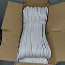 HOUSE DAY White Plastic Hangers 50 Pack, Plastic Clothes Hangers with Built-in Hooks, Durable and Strong Plastic Coat Hangers for Closet, Space Saving Clothing Hanger for Shirts, Coats, Skirt, Dress