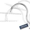 PDPBath Shower Extension Arm, 12" Upgrade Stainless Steel Shower Head Shower Head Extender, Adjustable Height Extended with G1/2 Universal Connection for Vertical Rainfall Shower Head - Chrome