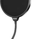 Aokeo Professional Microphone Pop Filter Mask Shield For Blue Yeti and Any Other Microphone,Mic Dual Layered Wind Pop Screen With Flexible 360 Gooseneck Clip Stabilizing Arm