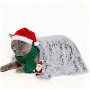 PJYuCien Fluffy Fleece Calming Pet Throw Blanket, Super Soft and Warm for Indoor Cats and Dogs, Machine Washable, Puppy Blanket, Grey, 16" * 24"