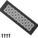 PATIKIL 10 x 3 Inch Door Air Vent Cover, Heavy Duty Aluminum Grille Ventilation Cover Louvered with Mounting Screws for Cabinet Wardrobe Door, Black