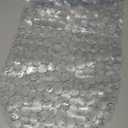 Navaris Pebble Bath Mat - Non Slip Bath Mat with Suction Cups for Bathtub Tub Shower Floor Bathroom 39" x 15.4" - PVC Plastic Rock Shape - Transparent