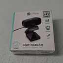 iHome 720p Webcam with External Mic, Auto Light Correction, Multi-OS, Desktop/Laptop Compatible