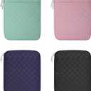 9-11 Inch Tablet Sleeve Pouch, Padded Case Bag for iPad Pro 11-in (M4), iPad 10.9 (10th Gen), iPad Air 11-in (M2), Galaxy Tab S9/S8, Slim Portable Protective Cover with Front Pocket (Pink)