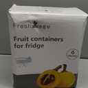 Freshmage Fruit Storage Containers for Fridge with Removable Colander, Airtight Food Storage Container, Dishwasher Safe Produce Saver for Refrigerator, Keep Berry Fruit Fresh Longer 6 pcs Large Clear