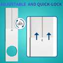 JEACENT Portable Air Conditioner Sliding Door AC Vent Kit, Universal Adjustable PVC Balcony Seal Kit Plates Up to 90 Inches, for 5.1" and 5.9" Diameter Portable AC Exhaust Hose
