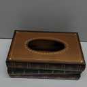 Crafted Classical Retro Wooden Antique Book Tissue Box Cover Rectangular Tissue Holder Dispenser Paper Cover Case Napkin Holder Home Decor for Bathroom living room office car kitchen