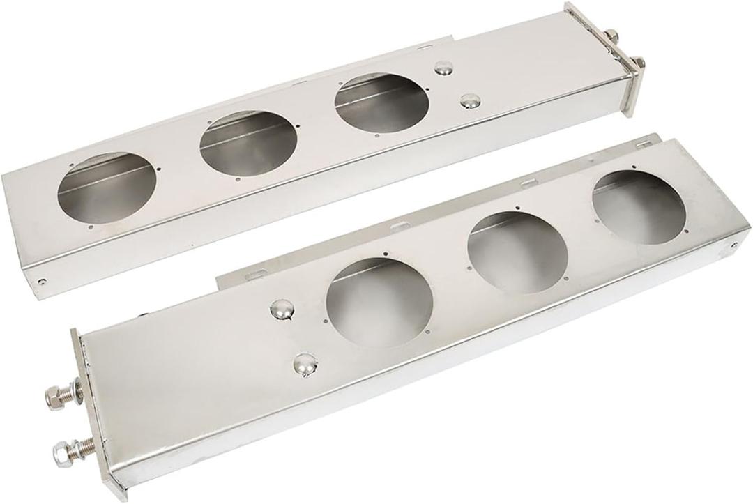 munirater 30 in Stainless Steel Mud Flap Hanger with Light Cutouts Wing Panel Hanger Loaded 2 1/2 Pattern Replacement for Semi Trucks