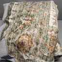 Area Rugs 10'x14' Washable Non-Slip, Floral Vintage Distress Print Pattern Medallion Carpet for Living Room Bedroom Dining Room, Brick Red Rust Neutral Brown Burnt Orange Green