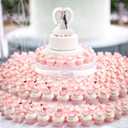 KIPETTO Wedding Cake Topper Romantic Bride and Groom Cake Topper for Wedding Valentine's Day Anniversary Birthday Party