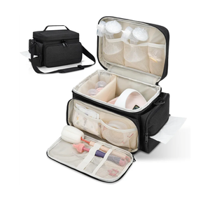 Breast Pump Bag Fit for Spectra S1 and S2, Pumping Bag with Waterproof Mat for Pump Accessories, Portable Pump Carrying Case for Work, Travel and Family Use, Black