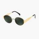 FEISEDY Trendy Retro Oval Sunglasses for Women Men Small Metal Frame Sun Glasses UV400 Shades B0124