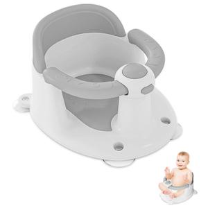 Baby Bath Seat for Babies 6 Months & Up, Bath Seats for Babies Sitting Up, Open Design, Non-Slip, Compact Toddler Bath Seat. (Grey)