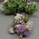 Lyrow Artificial Peony Flowers Fake Peony Silk Hydrangea Bouquet Elegant Flowers for Wedding Decoration Faux Realistic Floral for Home Party Centerpieces Arrangement(Light Purple,8 Pcs)