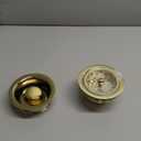 Westbrass A2165-01 4-1/4" OD Post Style Large Kitchen Basket Strainer with Waste Disposal Flange and Stopper Drain Set, Polished Brass