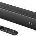 Wohome 2.1ch Small Sound Bars for TV with 6 Levels Voice Enhancement, Built-in Subwoofer, 16 Inches Bluetooth 5.3 Soundbar Speakers with Optical/AUX/USB Connection, S100