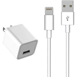 iPhone Charger [MFi Certified] - Travel & Home Wall Charger with 5ft Cable, Compatible with iPhone 14, 13, 12, 11, SE, X, 8, 7, 6, 5, iPad Mini, iPod Touch & iPods  (Pack of 3)