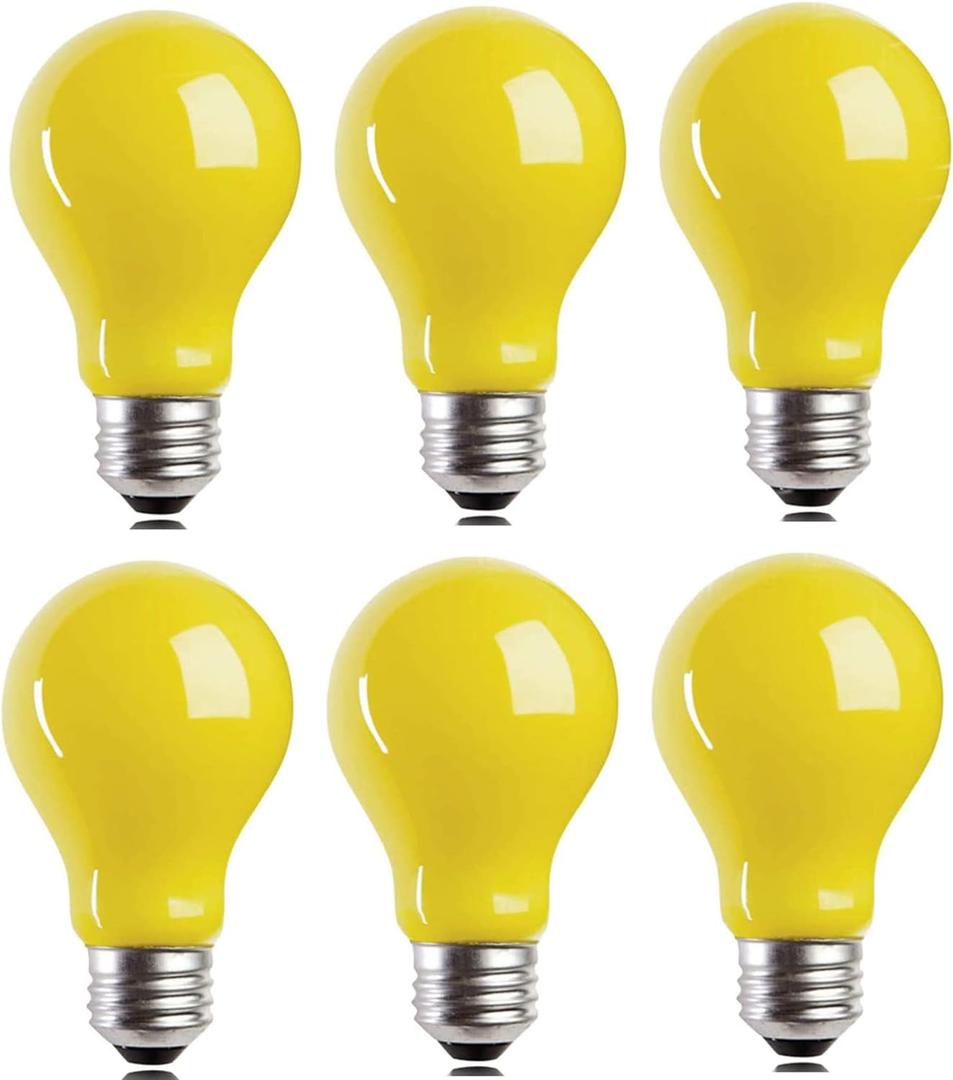 6 Packs 3W A60 LED Bug Light Bulbs Yellow LED Bulbs E26 Outdoor Bug Light Bulb 25W Equivalent 2000K Amber Glow Bug Light Bulb Night Light for Bedroom Garden Patio Porch Backyard Hallway 6 Packs 3W A60 LED Bug Light Bulbs Yellow LED Bulbs E26 Outdoor Bug Light Bulb 25W Equivalent 2000K Amber Glow Bug Light Bulb Night Light for Bedroom Garden Patio Porch Backyard Hallway
